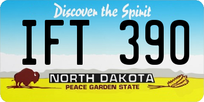 ND license plate IFT390