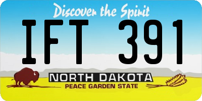 ND license plate IFT391