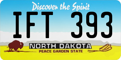 ND license plate IFT393