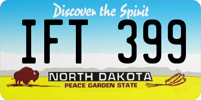 ND license plate IFT399