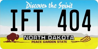 ND license plate IFT404
