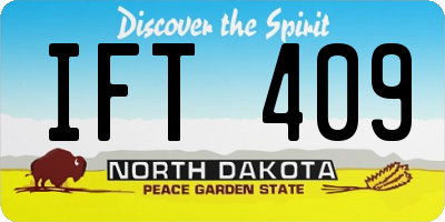 ND license plate IFT409