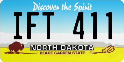 ND license plate IFT411