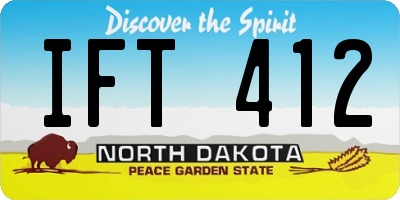 ND license plate IFT412