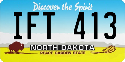 ND license plate IFT413