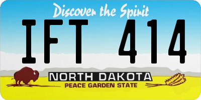 ND license plate IFT414