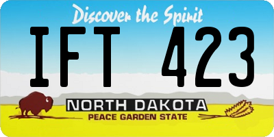 ND license plate IFT423