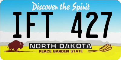 ND license plate IFT427