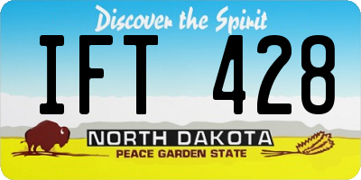 ND license plate IFT428