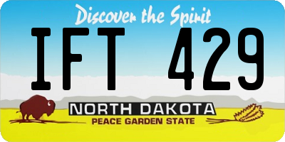 ND license plate IFT429