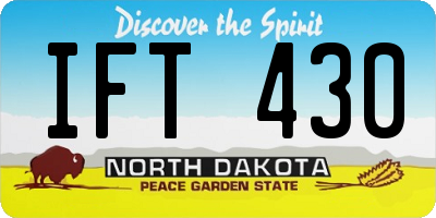 ND license plate IFT430