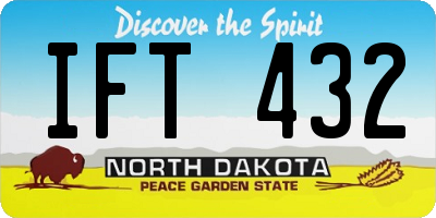 ND license plate IFT432