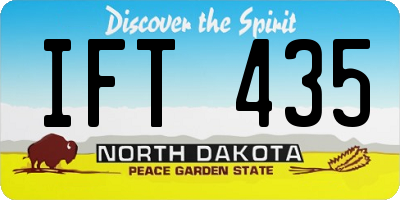 ND license plate IFT435