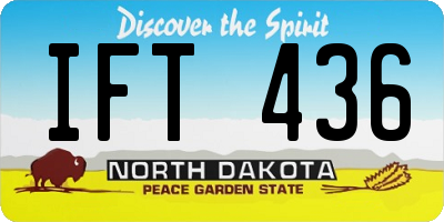 ND license plate IFT436