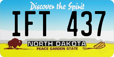 ND license plate IFT437