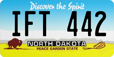 ND license plate IFT442