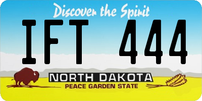 ND license plate IFT444