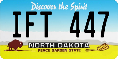 ND license plate IFT447