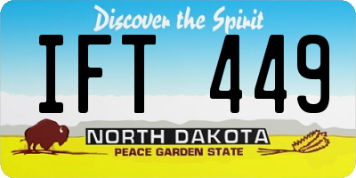 ND license plate IFT449