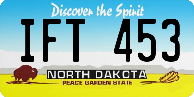 ND license plate IFT453
