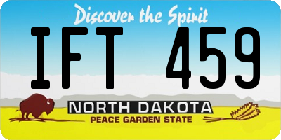 ND license plate IFT459