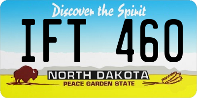 ND license plate IFT460