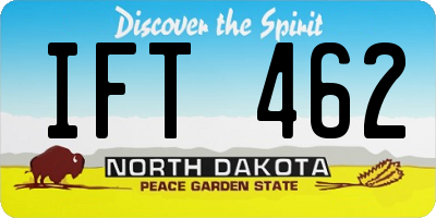 ND license plate IFT462
