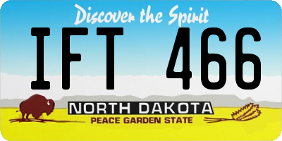 ND license plate IFT466