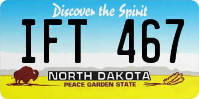 ND license plate IFT467