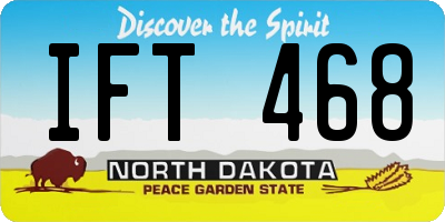 ND license plate IFT468