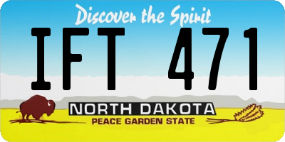 ND license plate IFT471