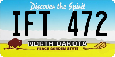 ND license plate IFT472
