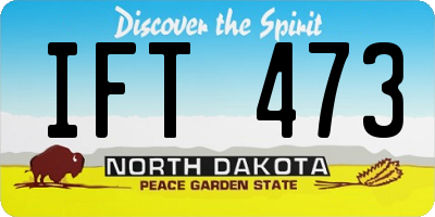 ND license plate IFT473