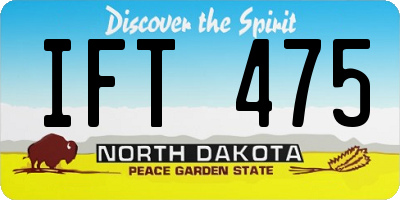 ND license plate IFT475