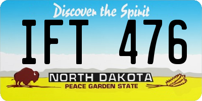 ND license plate IFT476