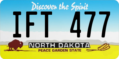 ND license plate IFT477