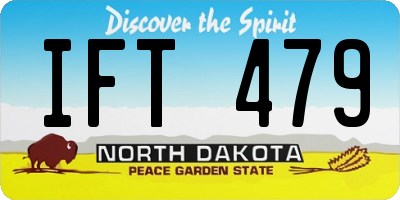 ND license plate IFT479