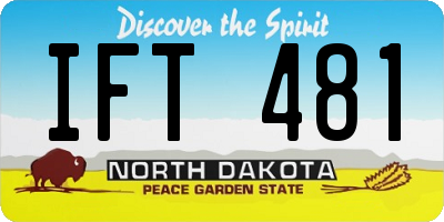 ND license plate IFT481