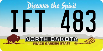 ND license plate IFT483