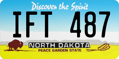 ND license plate IFT487