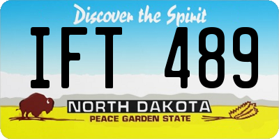 ND license plate IFT489