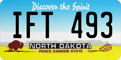 ND license plate IFT493
