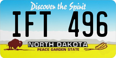 ND license plate IFT496