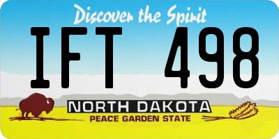 ND license plate IFT498