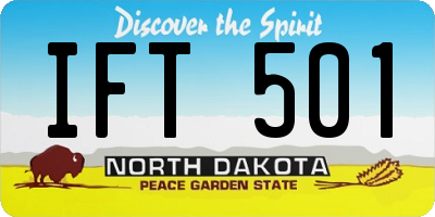 ND license plate IFT501