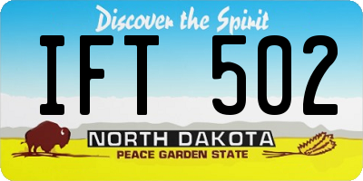 ND license plate IFT502