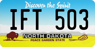 ND license plate IFT503