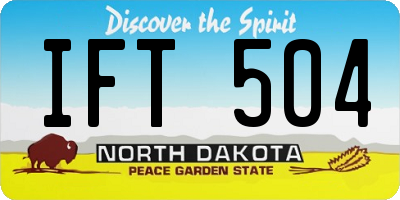 ND license plate IFT504