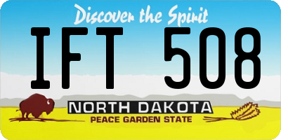 ND license plate IFT508