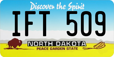 ND license plate IFT509